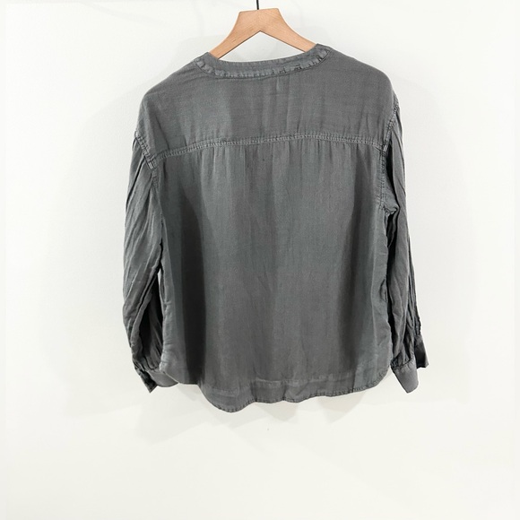 Lucky Brand Women’s Utility Pocket Button Up Shirt Gray Size Large - Picture 8 of 8